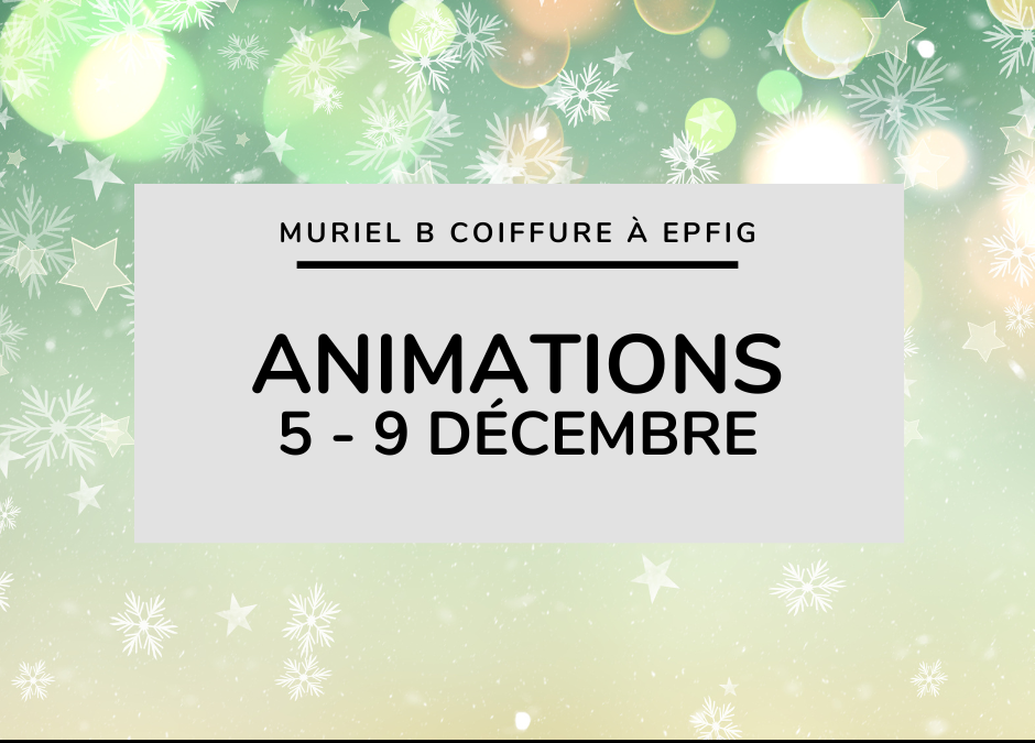 Animations de décembre : du 5 au 9 décembre